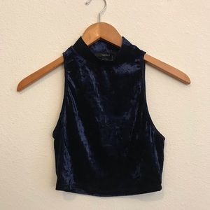 Super Lovely Crushed Velvet Crop Top